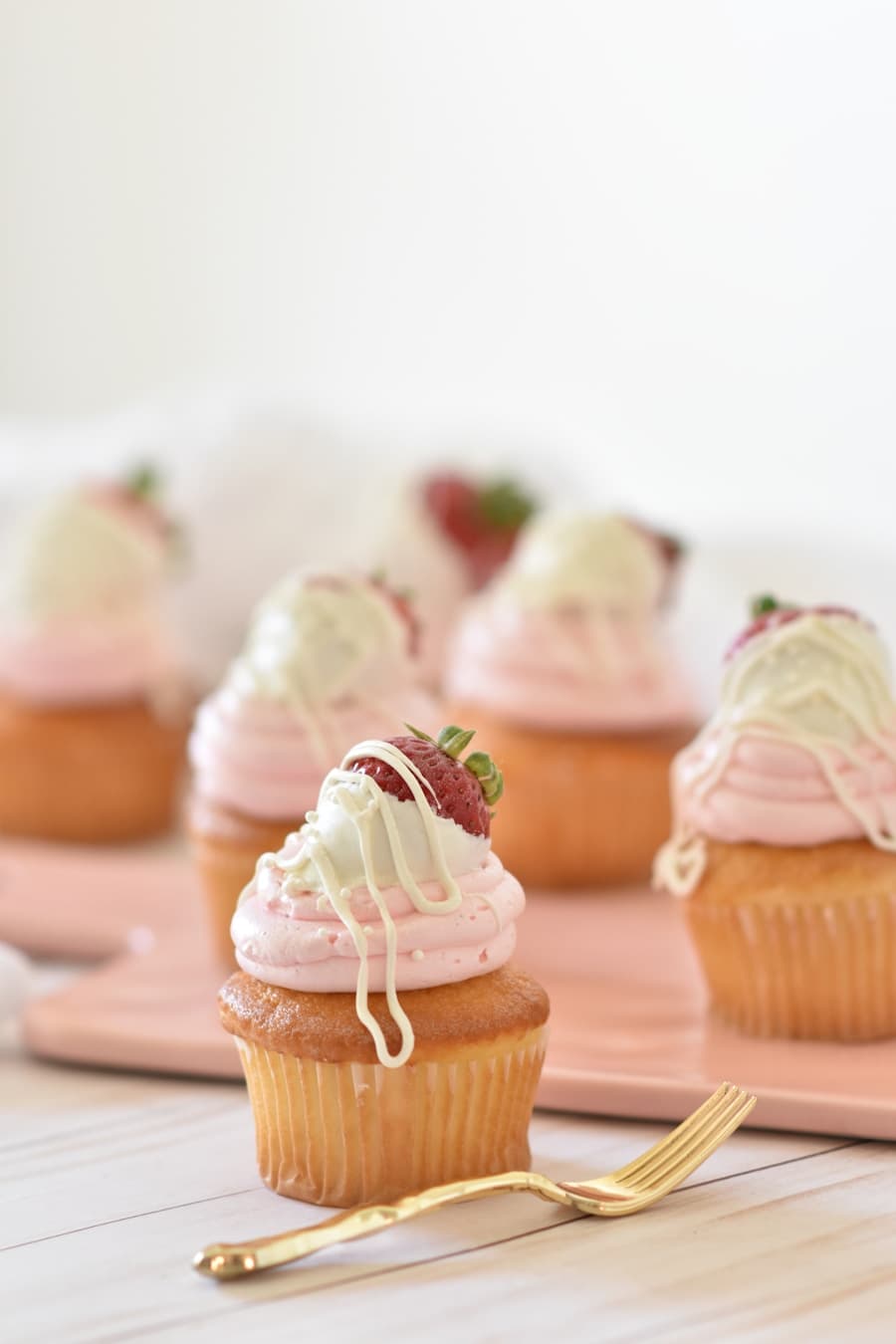 Cupcake display styled for a celebration